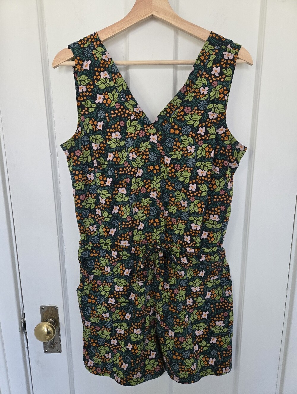 Toad&Co Sunkissed Livvy SL Romper Size M Ditsy Floral Hippie Boho Lightweight